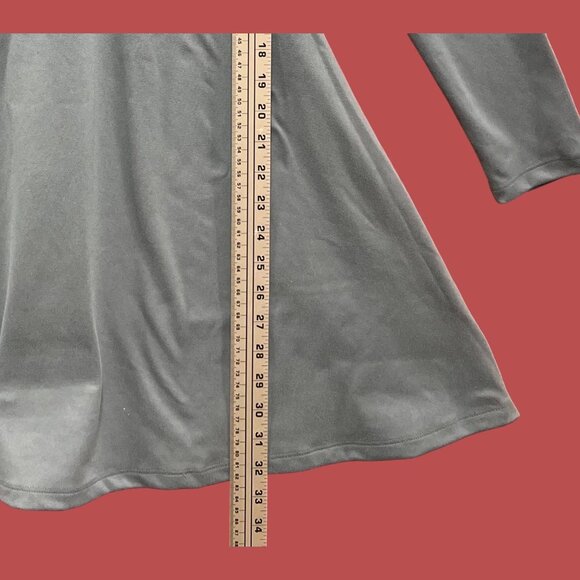 Wild Fable - Women's Long Sleeve Twist - Front Mini Knit Skater Dress - Gray - M - Picture 6 of 14